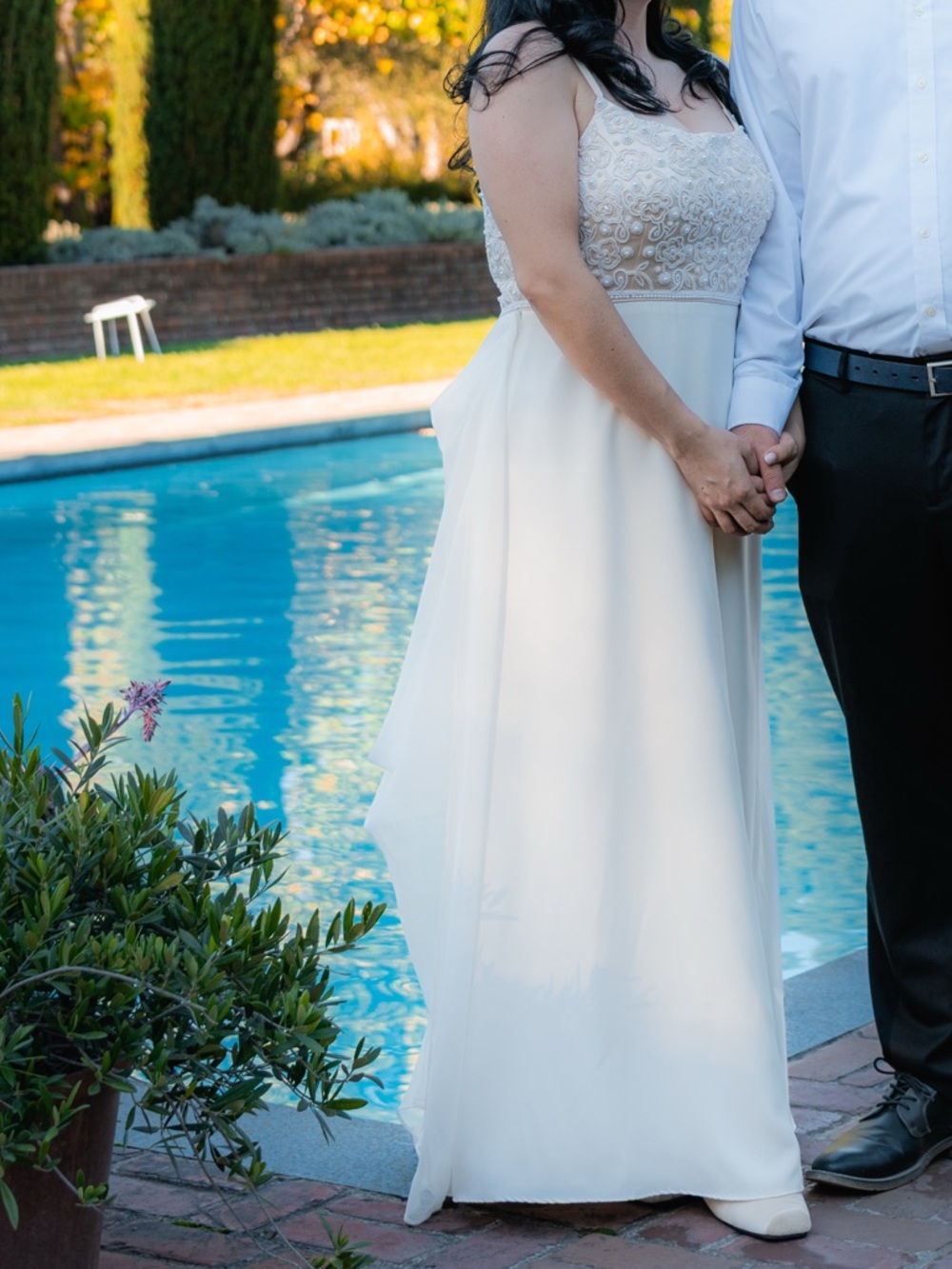 1990s Pearl Empire Gown - Picture 10 of 10